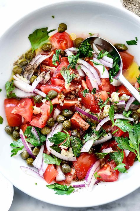 Mediterranean Tomato, Mediterranean Flavors, Greek Chicken Salad, Tomato Salad Recipes, Salad Pasta, Foodie Crush, Easy Pasta Salad, Mediterranean Diet Recipes, Tomato Salad