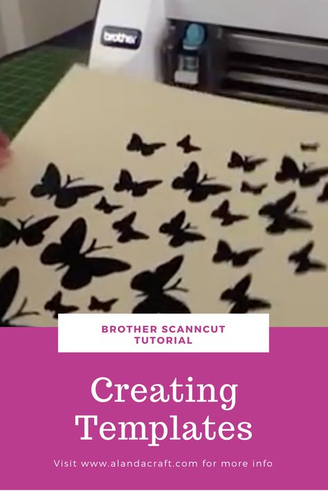 Brother Scan n Cut Tutorial - How to Create Templates and Shapes - Alanda Craft Cricuit Joy, Create Templates, Brother Ideas, Scan N Cut Projects, Canva Tutorials, Brother Scanncut2, Cricut Cuttlebug, Cricut Projects Beginner, Infusible Ink