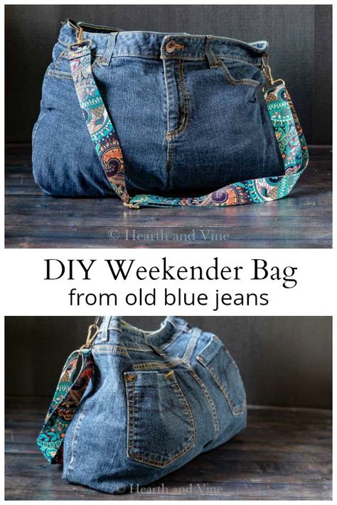 Denim Purses And Bags Old Jeans, Bag From Jeans, Denim Bags From Jeans, Diy Jean Bag, Diy Bags Jeans, Tas Denim, Bag From Old Jeans, Jeans Tutorial, Blue Jean Purses