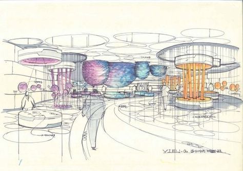 Interior Architecture Sketch, Museum Exhibition Design, Furniture Design Sketches, Interior Design Renderings, Interior Architecture Drawing, Interior Design Drawings, Architecture Concept Diagram, Interior Design Sketches, Architecture Design Sketch