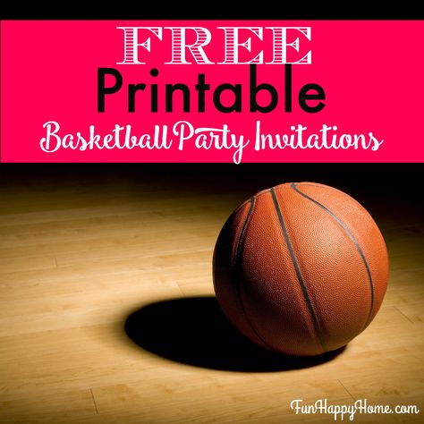 Free Printable Basketball Party Invitations from FunHappyHome.com Basketball Birthday Party Invitations, Basketball Themed Birthday Party, Basketball Birthday Invitations, Basketball Invitations, Party Banner Template, Sports Birthday Invitations, Basketball Theme Party, Free Basketball, Basketball Tickets