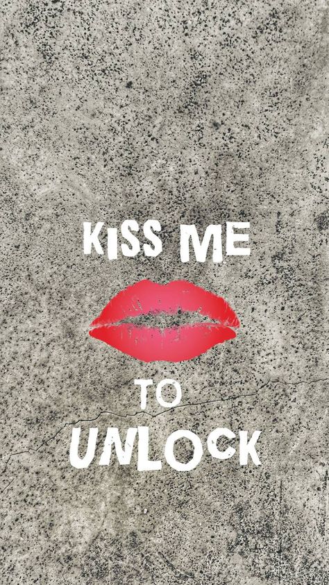 kiss me to unlock Unlock Wallpaper, Pink Lock Screen Wallpaper, Cool Lock Screen Wallpaper, Cool Lock Screens, Unlock Screen, Phone Lock Screen Wallpaper, Funny Lockscreen, Lip Wallpaper, Phone Humor