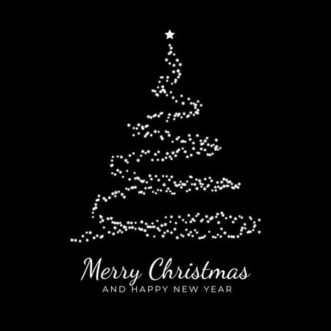 White Christmas Illustration, Black Christmas Wallpaper, Black Christmas Background, Christmas Homemade Decorations, Wallpaper Desktop Christmas, Christmas Theme Phone, Illustration Wallpaper Iphone, Merry Christmas Black And White, New Year Aesthetic Wallpaper