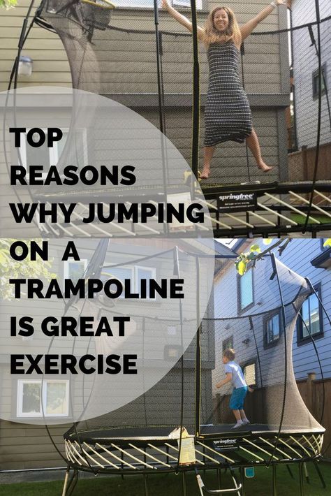 Jumping on a Trampoline is Great Exercise Outdoor Trampoline Workout, Benefits Of Trampoline Jumping, Jumping On Trampoline, Jumping On A Trampoline, Old Trampoline, Trampoline Jump, Water Fitness, Outdoor Trampoline, Backyard Trampoline