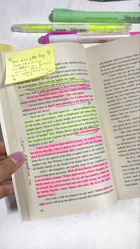 book annotation Emma Jane Austen Annotations, Emma Annotations, Annotating Books Color Code, Annoting Book, Annotating Books Key, Annotation Key, Book Annotation Key, Aesthetic Literature, Emma By Jane Austen