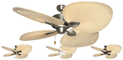 Palm Breeze II Tropical Ceiling Fan w/ 56 Tropical Ceiling Fan, Tropical Ceiling, Bamboo Blade, Nautical Light Fixtures, Tropical Ceiling Fans, Dans Fans, Beachfront Decor, Coastal Lighting, Nautical Lighting