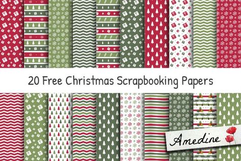 Christmas Scrapbook Paper Crafts Free Printable, Christmas Scrapbook Printables, Free Christmas Paper Printables, Free Christmas Digital Paper, Free Christmas Patterns Printables, Christmas Pattern Paper, Christmas Backing Papers Free Printable, Free Digital Paper Printable, Free Printable Christmas Scrapbook Paper