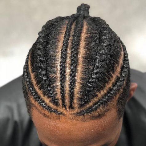 45 Best Cornrow Hairstyles For Men (2020 Braid Styles) How To Braid Mens Hair, Ways To Braid Hair, Guys Braids, Men's Braids, Boys Braids, Cornrows Men, Man Braids, Braided Braids, Tree Braids Hairstyles