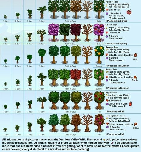 Stardew Valley Fruit Trees, Stardew Farms, Capas Minecraft, Stardew Valley Layout, Stardew Valley Tips, Stardew Valley Farms, Valley Game, Stardew Valley Fanart, About Trees