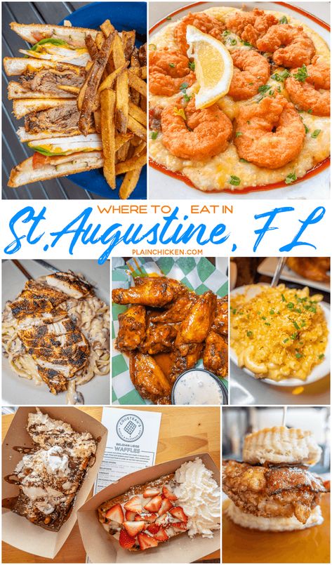 Where To Eat In St Augustine Fl, At Augustine Fl, St Augustine Florida Restaurants, St Augustine Restaurants, Travel Florida, Food Italian, Cajun Food, Restaurants In Paris, Florida Adventures