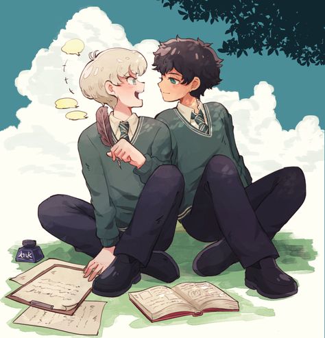 Harry Potter Curses, Scorpius And Albus, Harry Potter Cursed Child, Albus Severus Potter, Harry Potter Next Generation, More Than Friends, Drarry Fanart, Harry Draco, Cute Harry Potter