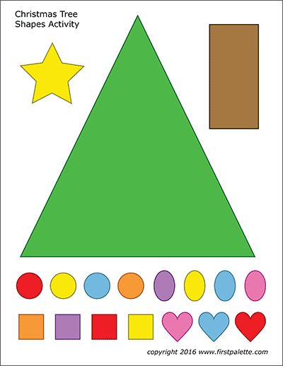 Christmas Tree Templates Free Printable, Christmas Tree Templates, Christmas Tree Shapes, Shapes Activity, Christmas Learning, Christmas Tree Printable, Free Printable Templates, Christmas Tree Template, Printable Shapes