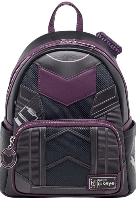 Loungefly Marvel Hawkeye Cosplay Mini Backpack, Multicolor, One Size, Mvbk0237 Hawkeye Cosplay, Marvel Backpack, Loungefly Mini Backpack, Marvel Hawkeye, Superhero Suits, Purple Color Schemes, Marvel Clothes, Mini Mochila, Mini Backpacks