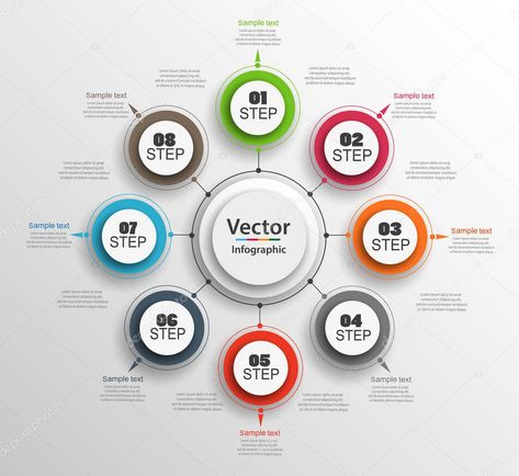 Infographic design template can be used for workflow layout, diagram, number options, web design. Infographic business concept with 8 options, parts, steps or processes. Vector eps 10 Web Design Infographic, Infographic Business, Infographic Inspiration, Infographic Design Template, Design Infographic, Business Concept, Business Infographic, Infographic Design, Free Vector Images