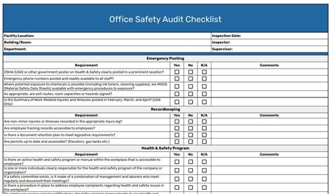 Excited to share the latest addition to my #etsy shop: General Office Safety Audit Checklist https://etsy.me/3Vt5Vyg #office #template #inspection #audit #general #work #ppe #fire #posting Office Safety, Health And Safety Poster, Safety Audit, Safety Checklist, Safety Poster, Inspection Checklist, Hazard Sign, Safety Posters, Patient Safety