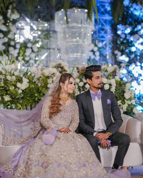 Purple Fairytale, Pakistani Engagement Dresses, Botas Outfit, Walima Bride, Occasional Dresses, Wedding Matching Outfits, Wedding Fits, Wedding Dresses Pakistani, Lavender Colour