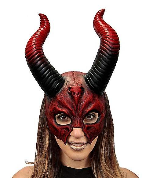 Demon Masquerade, Women Demon, Devils Line, Angel And Devil Costume, Devil Mask, Clown Halloween, Devil Costume, Scary Mask, Modern Halloween