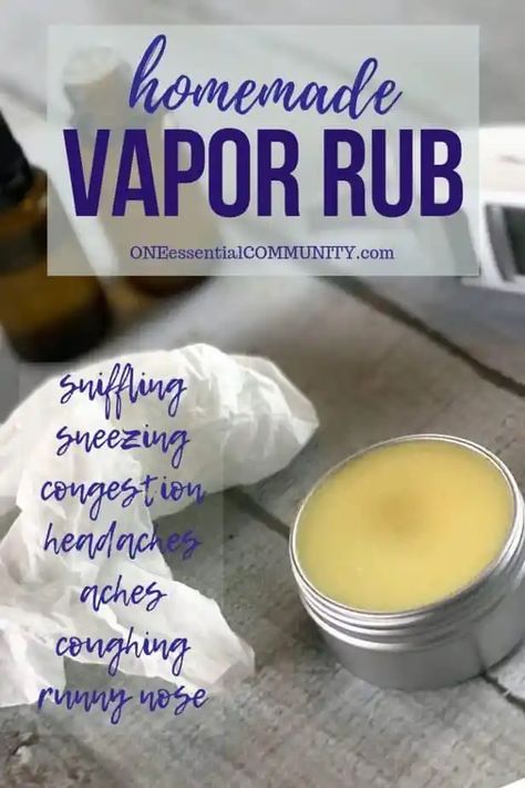 Homemade Vapor Rub, Oils For Colds, Essential Oil Diy, Chest Rub, Essential Oils For Colds, Vapor Rub, Rub Recipes, How To Relieve Headaches, Natural Healing Remedies