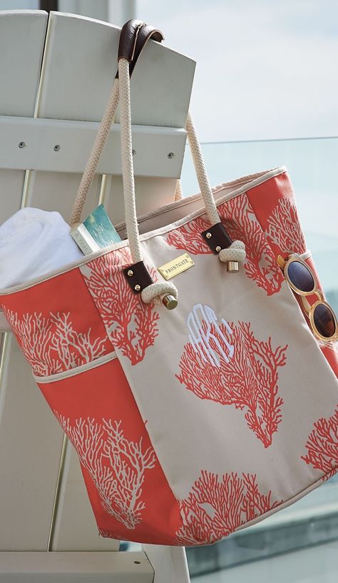 ️༏༊卄ҽཞ ᏰҽᎯᏣɧƴ Ꭶɬƴℓҽ‿༏༊ Sac Diy, Coral Pattern, Coral Print, Diy Bags, Sac Week End, Nike Id, Bag Diy, Artisan Design, Fabric Bags