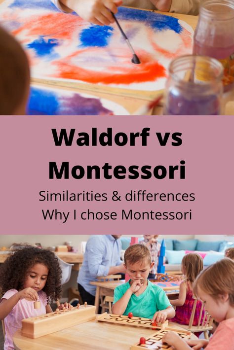 What is the difference between Waldorf, also often called Steiner approach, and Montessori methodology?  There are lots of Waldorf and Montessori similarities and they are both among the fastest growing education systems in the world. There are a few key differences between the Waldorf and Montessori methodology that may affect which one you decide is right for your family. What Is Waldorf Education, Waldorf Education Activities, Montessori Vs Waldorf, Waldorf Early Childhood, Waldorf At Home, Waldorf Education Preschool, Waldorf Parenting, Education Theories, Waldorf Philosophy