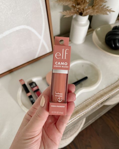 e.l.f. cosmetics Camo Liquid Blush Review - Affordable by Amanda Elf Beauty, Blush Liquid, Elf Blush, Pale Skin Makeup, Fair Skin Makeup, It Cosmetics Cc Cream, Viral Makeup, Cosmetics Products, Liquid Blush