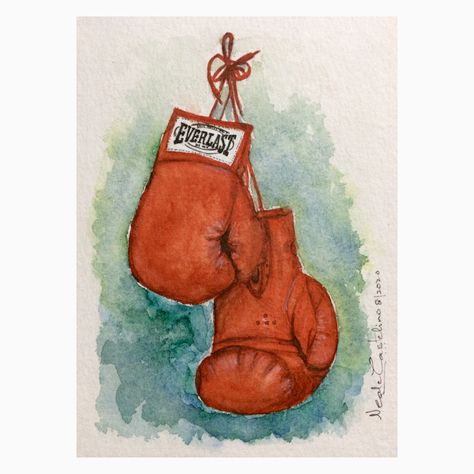 Boxing Gloves Art Painting, Boxing Painting Art, Boxing Art Illustration, Boxing Cards Ideas, Boxing Painting Ideas, Boxing Gloves Painting, Boxing Gloves Illustration, Boxing Drawing, Boxing Painting