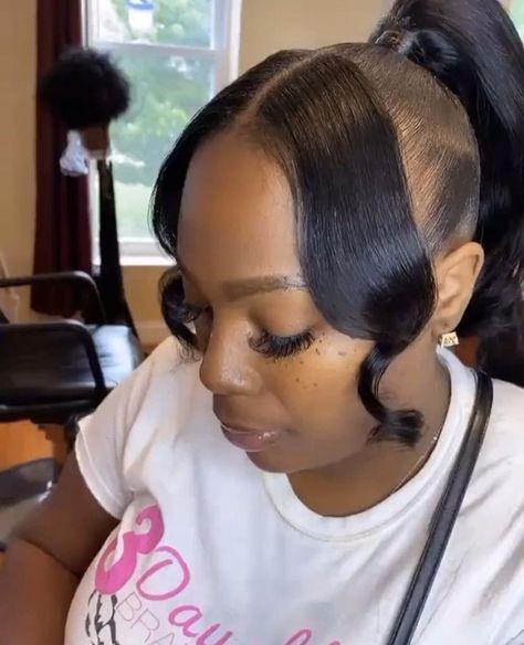 Slick Up Ponytail, Slick Up Ponytail Weave, Ponytail Quick Weave, Long Ponytail Hairstyles, Hair Stules, Hair Sleek, Pretty Ponytails, Barbie Ponytail, Ponytail Hairstyles Tutorial