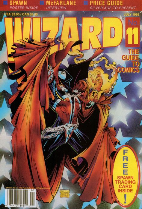 Todd Mcfarlane Spawn, Wizard Magazine, Todd Mcfarlane, Magazine Pictures, Black Comics, Silver Age, Image Comics, Comic Book Covers, Book Of Life