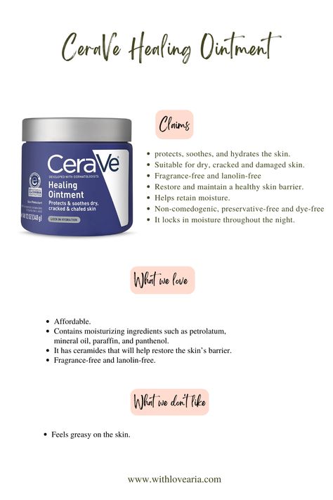 Cera Ve Healing Ointment, Cerave Ointment, Cerave Healing Ointment, Chafed Skin, Face Tips, Healing Ointment, Free Amazon, Cracked Skin, Skin Repair