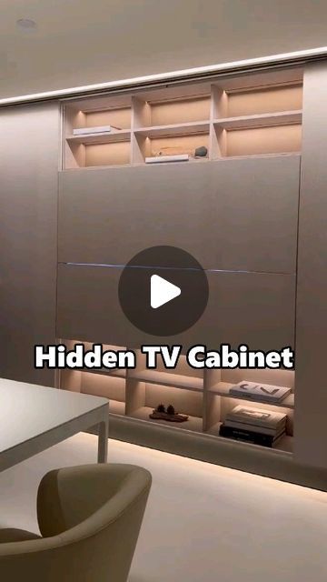 Alead Home Kitchen Cabinets & Closets on Instagram: "Do you like this hideen TV cabinet? #cabinet#cabinets#customkitchencabinets#livingroom #cabinetdesign#interiordesign#furnituredesign #furniture#furnituremaker#diy#art#love#aleadhome #highendcustom #highendprojects" Hidden Tv Living Room, Hidden Tv Ideas, Hidden Tv Cabinet, Hidden Closet, Cabinet Cabinet, Tv Options, Fitted Cabinets, Tv Cabinet Design, Hidden Tv