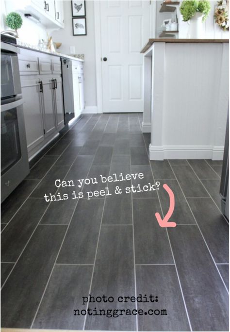 Ideas for Covering Up Tile Floors Without Removing It — The Decor Formula Peel And Stick Floor Over Tile Bathroom, Grey Kitchen Cabinets Tile Floor, Cover Linoleum Flooring, Painting Peel And Stick Floor Tiles, Peel Stick Tile Floor, Paint Linoleum Floor Diy Kitchen, Best Peel And Stick Floor Tile Kitchen, Kitchen Floor Stick On Tiles, Remove Peel And Stick Tile Floors