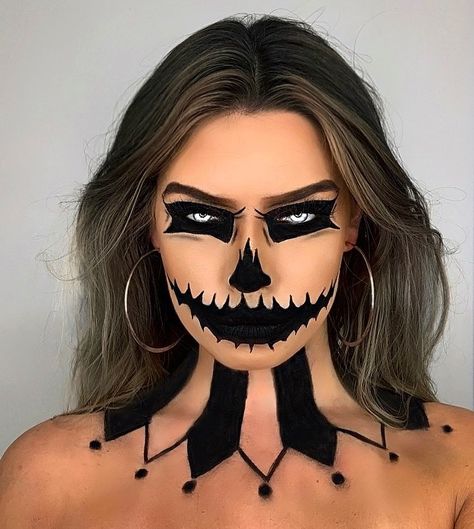 Creative Halloween Makeup, Halloween Makeup Clown, Maquillage Yeux Cut Crease, Halloweenský Makeup, Holloween Makeup, Creepy Halloween Makeup, Cute Halloween Makeup, Halloween Makeup Diy, Halloween Beauty