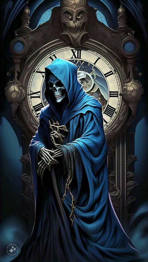 Female Grim Reaper, Grim Reaper Art, Colourful Wallpaper Iphone, Halloween Memes, Horror Pictures, Dark Books, Skull Lover, Famous Cartoons, Skull Wallpaper