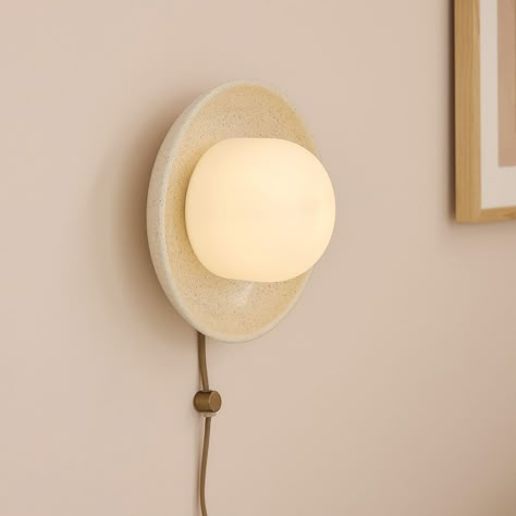 Stella Sconce (10") Sconces Plug In, Stick On Sconces, Wireless Wall Sconces Living Room, Bedroom Sconces Bedside, Bed Sconces, Hanging Bedside Lights, Living Room Wall Lighting, Desert Inspo, Plug In Wall Light