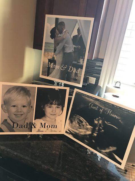 Baby Shower Baby Pictures Display, Baby Pictures At Baby Shower Parents, Baby Shower Parents Baby Pictures, Baby Its Cold Outside Baby Shower Decor, Baby Shower Photo Display, Display Baby Shower Ideas, Baby Shower Pictures Of Parents, January Baby Shower Ideas, Jennie Baby