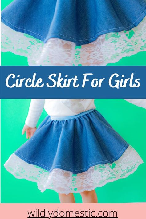 Circle skirts are the easiest kind of skirt you can make and it is perfect for little girl because it is made for twirling! Here is an easy tutorial to make a circle skirt for little girls! Circle Skirt Pattern Kids, Flowy Skirt Pattern, Easy Sewing Ideas, Make A Circle Skirt, Girls Circle Skirt, Easy Sewing Patterns Free, Girls Skirt Patterns, Circle Skirt Pattern, Summer Sewing Projects