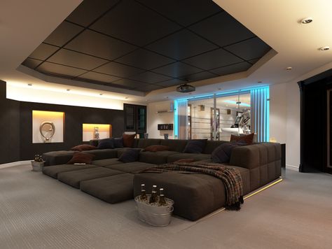 Small Home Theaters, Bilik Permainan, Home Theater Room Design, Theater Room Design, Home Theater Furniture, Home Cinema Room, Home Theater Rooms, Home Theater Design, Cinema Room