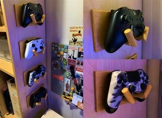 Wooden Controllers Wall Mount for Ps4 & Xbox One : 7 Steps - Instructables Ps4 Wall Mount, Gamer Ideas, Control Xbox, Tv Life, Game Center, Play 4, Floating Tv, Shelving Ideas, Wood Games