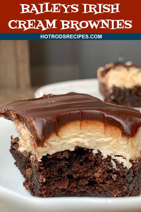 Chocolate Baileys Desserts, Irish Cream Brownies Easy, Bailey's Irish Cream Brownies, Desserts Using Baileys Irish Cream, Baking With Baileys Irish Cream, Baileys Baking Recipes, Baileys Brownies Recipe, Baileys Dessert Recipes Easy, Bailey’s Irish Cream Recipes