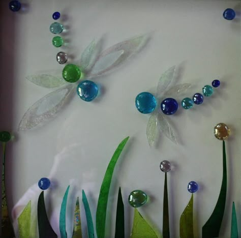 Fused Glass Wall Art, Glass Fusion Ideas, Fused Glass Artwork, Glass Fusing Projects, Wine Glass Art, Beach Glass Art, Dragonfly Art, Sea Glass Crafts, Shattered Glass