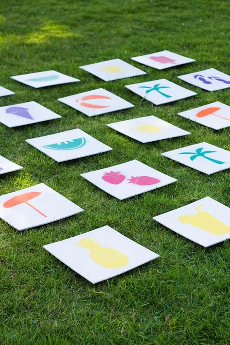 Backyard Games Kids, Outdoor Wedding Games, Summer Outdoor Games, Picnic Games, Diy Yard Games, Wedding Games For Guests, Free Stencils Printables, Diy Outdoor Weddings, Family Friendly Games