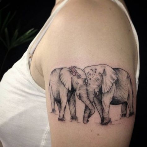 Tattoos Elephant, Elephant Family Tattoo, Elephant Tattoo Design, Tattoos For Women Half Sleeve, Upper Arm Tattoos, Forearm Tattoo Women, Arm Band Tattoo, Shoulder Tattoos For Women, Elephant Tattoo