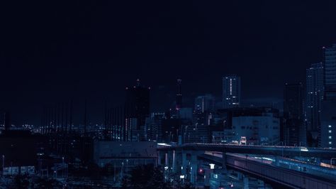 Blue Hour Wallpaper Laptop, Blue Night City Aesthetic, Cyberpunk Horizontal Wallpaper, Dark City Desktop Wallpaper, Dark Blue Aesthetic Laptop Wallpaper, Blue Hour Wallpaper Pc, Midnight Blue Aesthetic Wallpaper Laptop, Blue Hour Wallpaper Desktop, Dark Blue Widget Medium