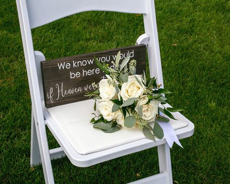 Memorial Bouquet Wedding, Wedding Memorial Chair, Friday Flowers, Wedding Vision, Floral Event Design, Floral Studio, Ceremony Flowers, Baby Milestone, Wedding Chairs