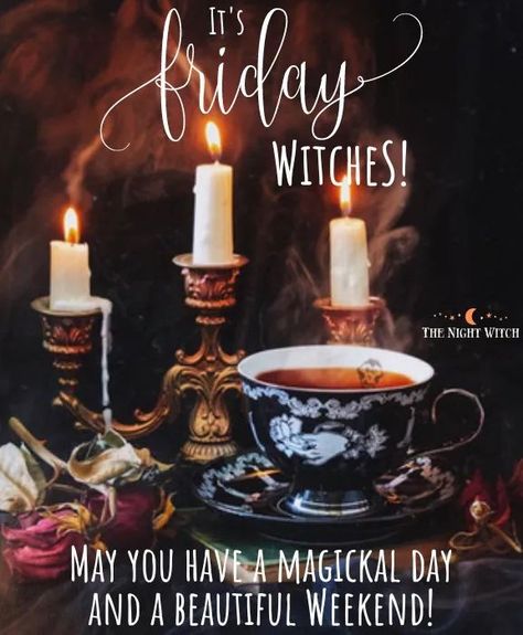 Witchy Morning, Friday Coffee, Night Witches, Witch Coffee, Witch Pictures, Halloween Post, Witch Quotes, Good Morning Friday, Special Pictures