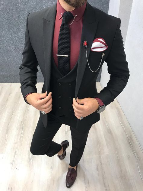 Groomsmen Outfit, Formal Suits Men, Terno Slim, Black Suit Men, Slim Fit Suit Men, Mode Costume, Dress Suits For Men, Claret Red, Designer Suits For Men