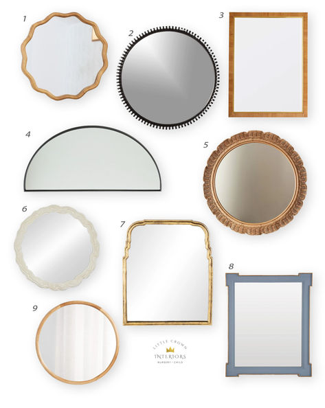 Head to the blogs for tips on finding a perfect mirror for your space! Mirror Above Nursery Dresser, Nursery Interior Design, Nursery Interior, Nursery Dresser, Nursery Design, How To Decorate, Nursery Art, Mirror Decor, Southern California