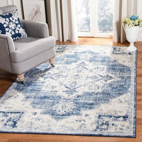 Navy And White Rug, Rustic Area Rugs, Blue Carpet, Medallion Rug, Navy Rug, Contemporary Classic, Floral Area Rugs, Navy Area Rug, Transitional Rugs