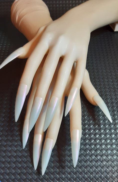 Gloves With Nails, Long Rubber Gloves, Transparent Gloves, Long White Nails, Nude Gloves, Wedding Gothic, Drag Queen Costumes, Stretch Tights, Gloves Long