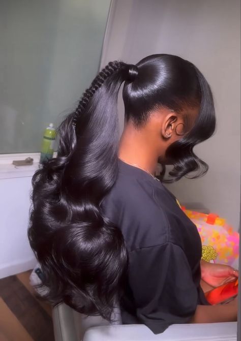 Hairstyles Straight Hair, Hairstyles Black Hair, Sleek Ponytail Hairstyles, Hairstyles Straight, Black Ponytail Hairstyles, Birthday Hairstyles, Quick Weave Hairstyles, Box Braids Hairstyles For Black Women, Dyed Hair Inspiration